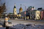 православный храм и.. снеговик :)