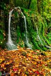 Радужный водопад и золотая осень
