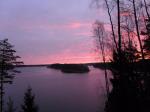 утренний рассвет над озером