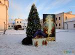 Рождественский вертеп на территории Высоцкого монастыря