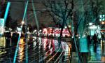 Финиш. Ст. метро Новокузнецкая. Светлые полосы на фото - это дождь (в феврале!) в свете вспышки