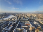 Панорама. В левой стороне фото здание с розовым фасадом - Ельцин-центр