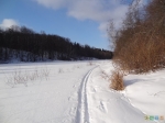 Лыжня на пруду реки Синички