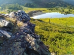 Вид на Чертово озеро от тайника.