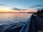 Закат на Горьковском море, вид с набережной в Сокольском.